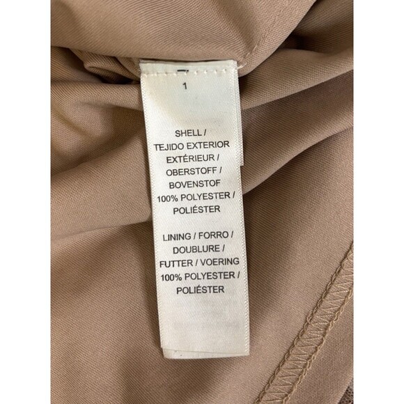 ADRIANNA PAPELL Rose Gold Beaded Formal Dress 16 Adorned Sides Midi Mesh Gown - Picture 16 of 16